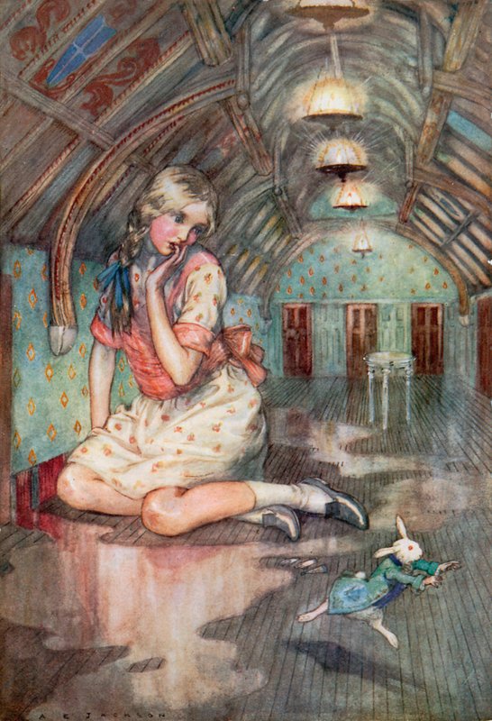 Ilustração para Alice no País das Maravilhas (color litho) polonês autorstwa Albert Edward Jackson