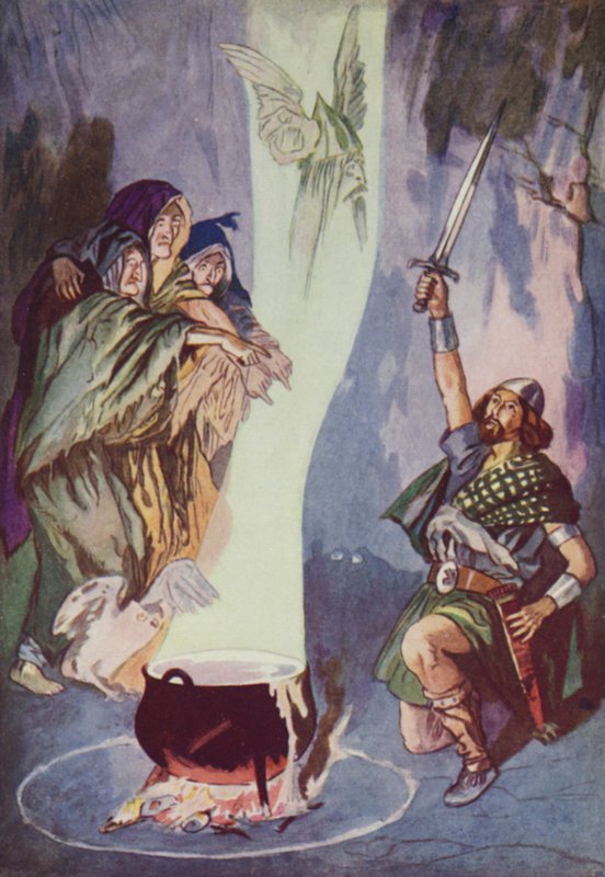 Szekspir: Makbet (litografia kolorowa) autorstwa Albert Edward Jackson