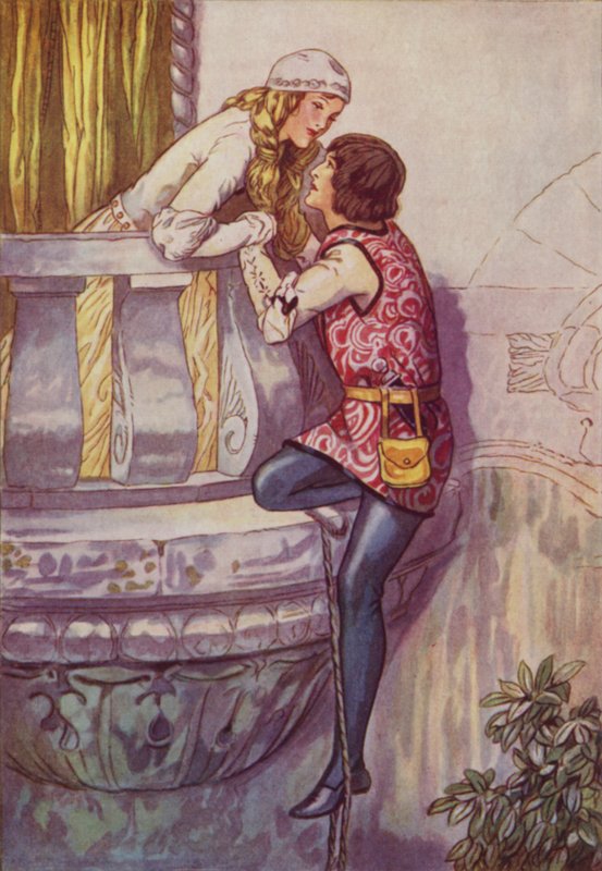 Szekspir: Romeo i Julia (litografia kolorowa) autorstwa Albert Edward Jackson
