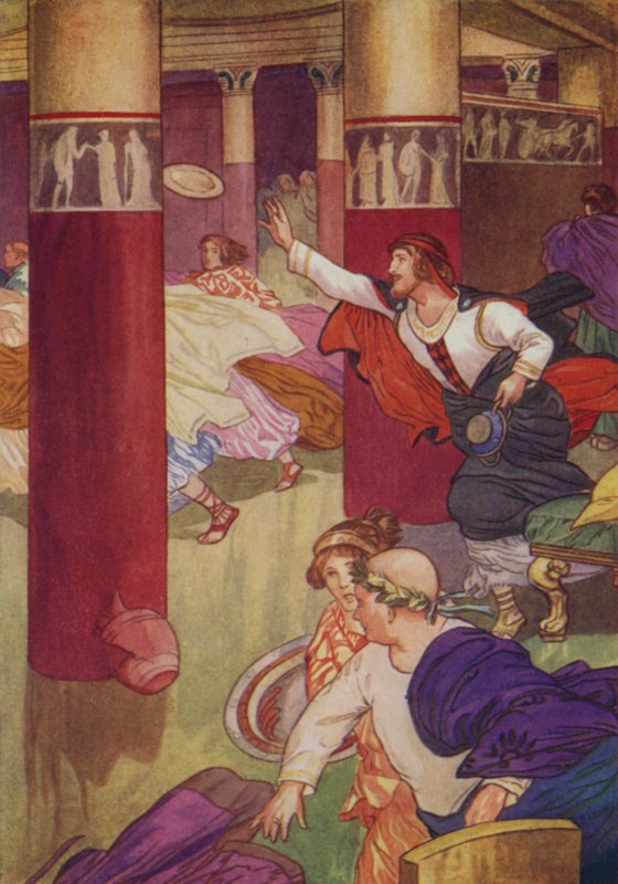 Szekspir: Tymon z Aten (litografia kolorowa) autorstwa Albert Edward Jackson