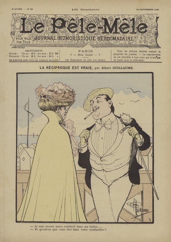 Odwrotność jest prawdziwa. Ilustracja do Le Pele-Mele, 1900 autorstwa Albert Guillaume