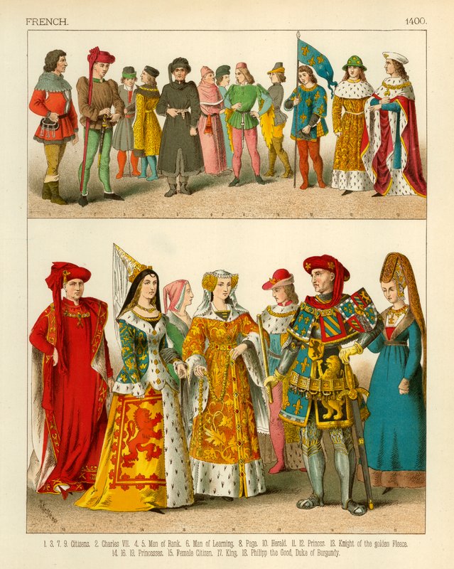 Kostium francuski 1400 autorstwa Albert Kretschmer