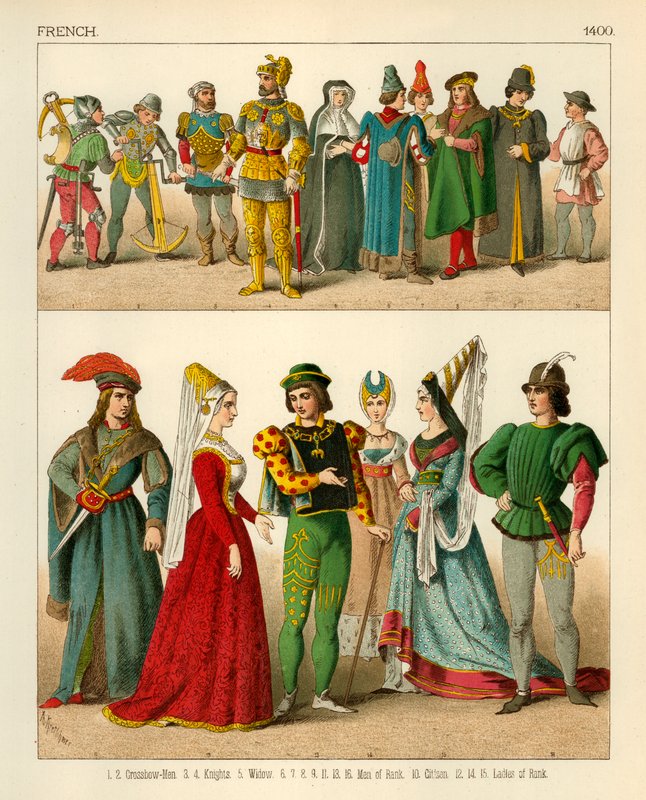 Kostium francuski 1400 autorstwa Albert Kretschmer