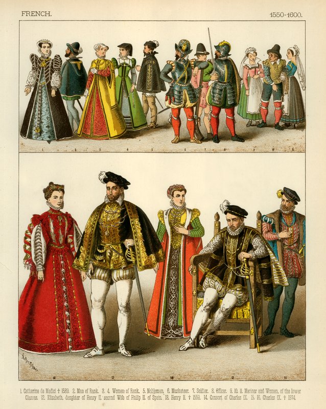 Kostium francuski 1550-1600 autorstwa Albert Kretschmer