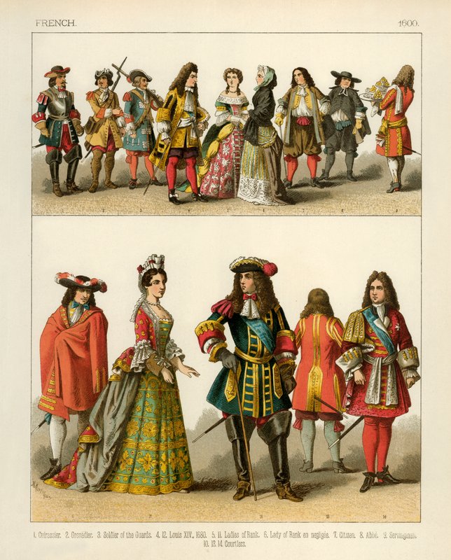 Kostiumy francuskie 1600 autorstwa Albert Kretschmer
