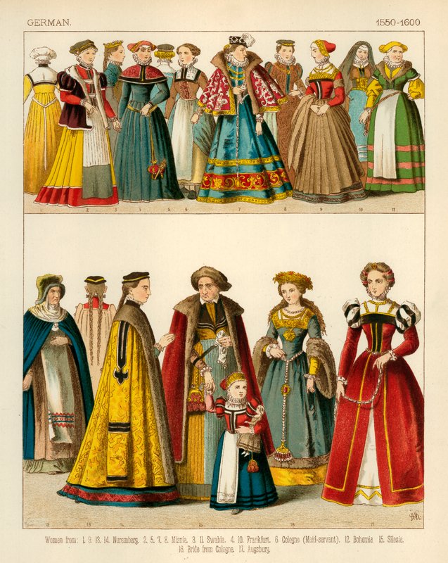 Niemiecki kostium 1550-1600 autorstwa Albert Kretschmer