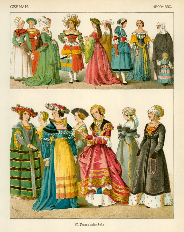 Kostiumy niemieckie 1500-1550 autorstwa Albert Kretschmer