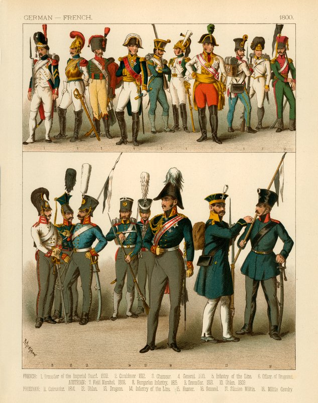 Stroje niemieckie i francuskie 1800 autorstwa Albert Kretschmer