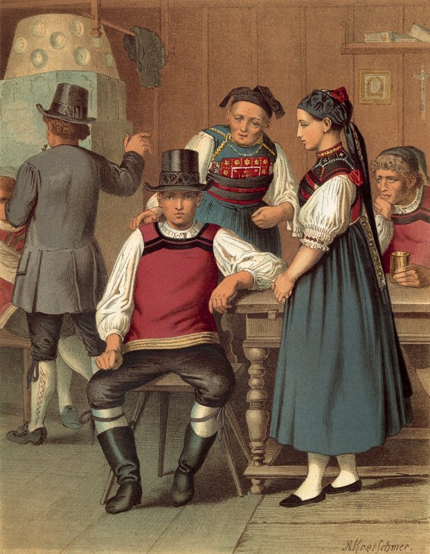Strój niemiecki, Baden, Rickesbach autorstwa Albert Kretschmer