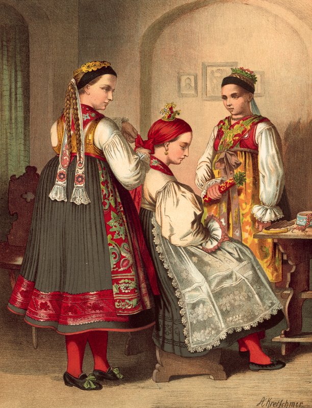 Strój niemiecki, dzielnica Bohmen w Pilźnie autorstwa Albert Kretschmer