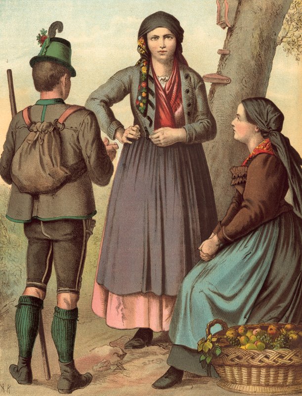 Strój niemiecki, Austria, Styria autorstwa Albert Kretschmer
