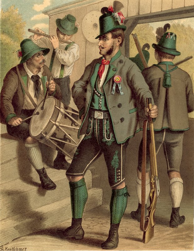 Strój niemiecki, Austria, Styria autorstwa Albert Kretschmer