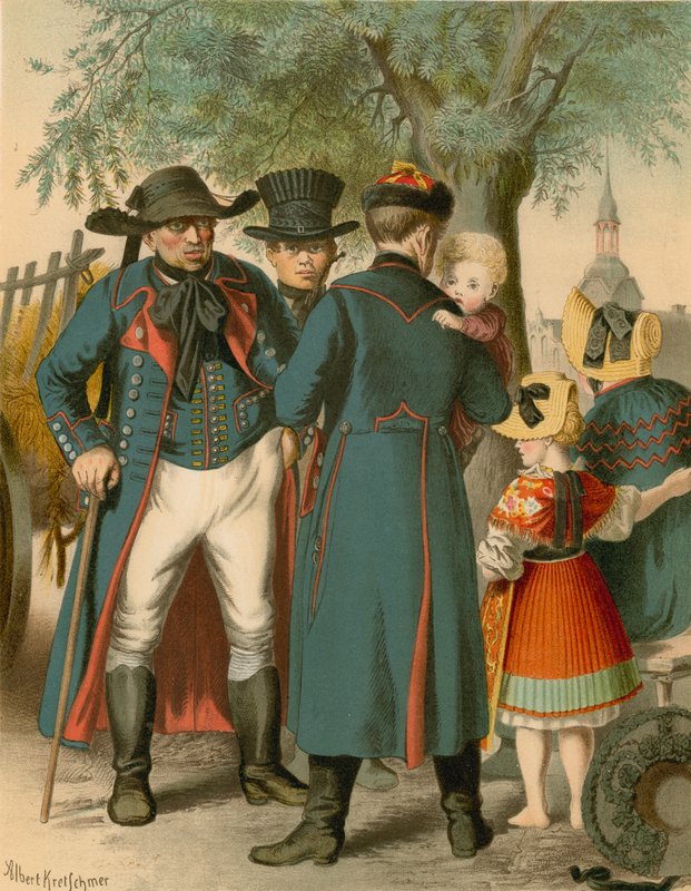 Strój niemiecki, Pommern, Weitzacker autorstwa Albert Kretschmer