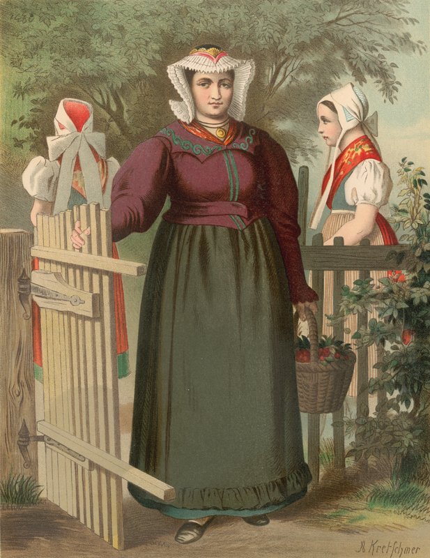 Strój niemiecki, Prusy (Prowincja Śląska), Tannhausen autorstwa Albert Kretschmer