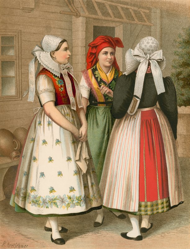 Strój niemiecki, Preussen, Spreewald autorstwa Albert Kretschmer