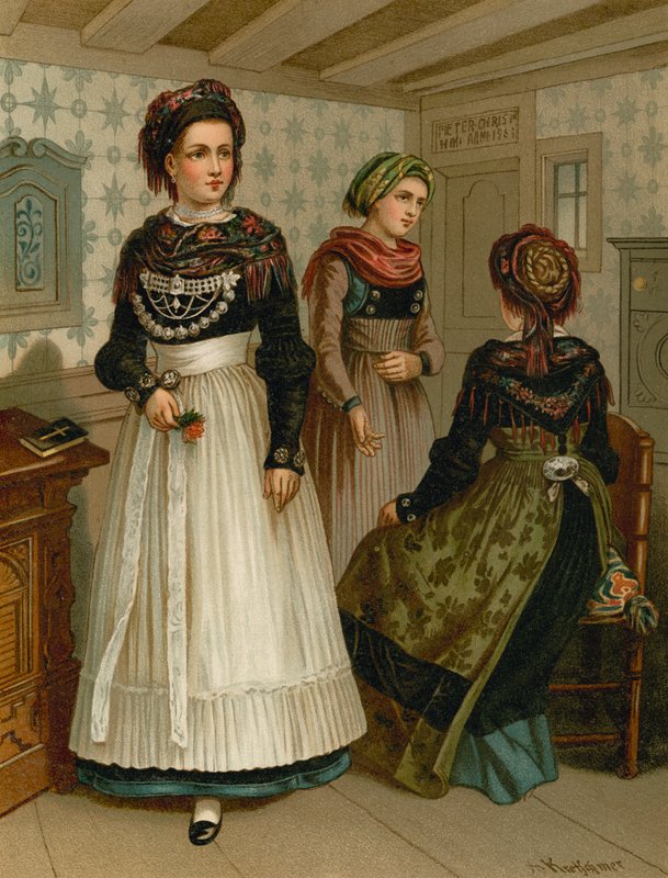 Strój niemiecki, Schleswig, Fohr autorstwa Albert Kretschmer
