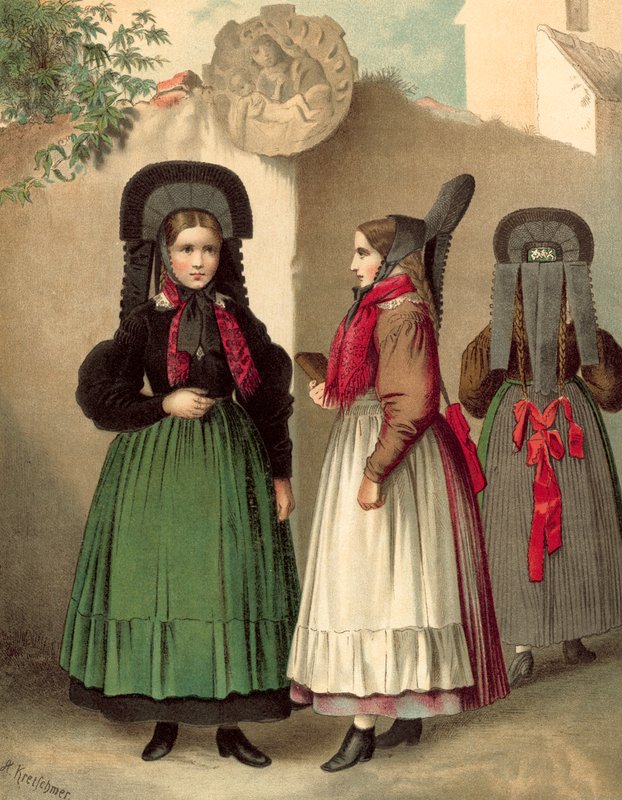 Strój niemiecki, Wirtembergia wokół Rottweil autorstwa Albert Kretschmer