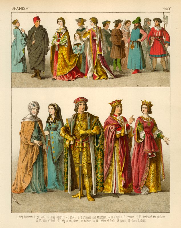 Kostium hiszpański 1400 autorstwa Albert Kretschmer