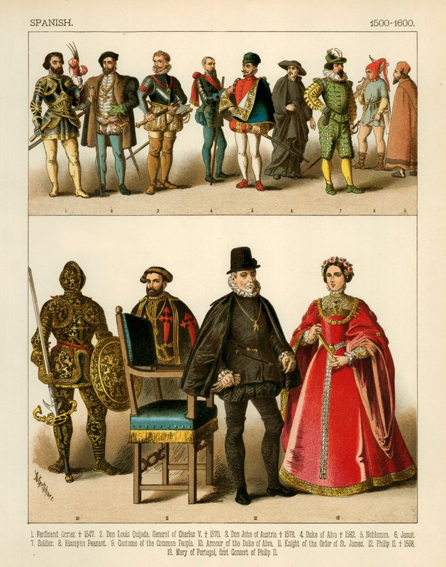 Испани хувцас 1500-1600поли autorstwa Albert Kretschmer