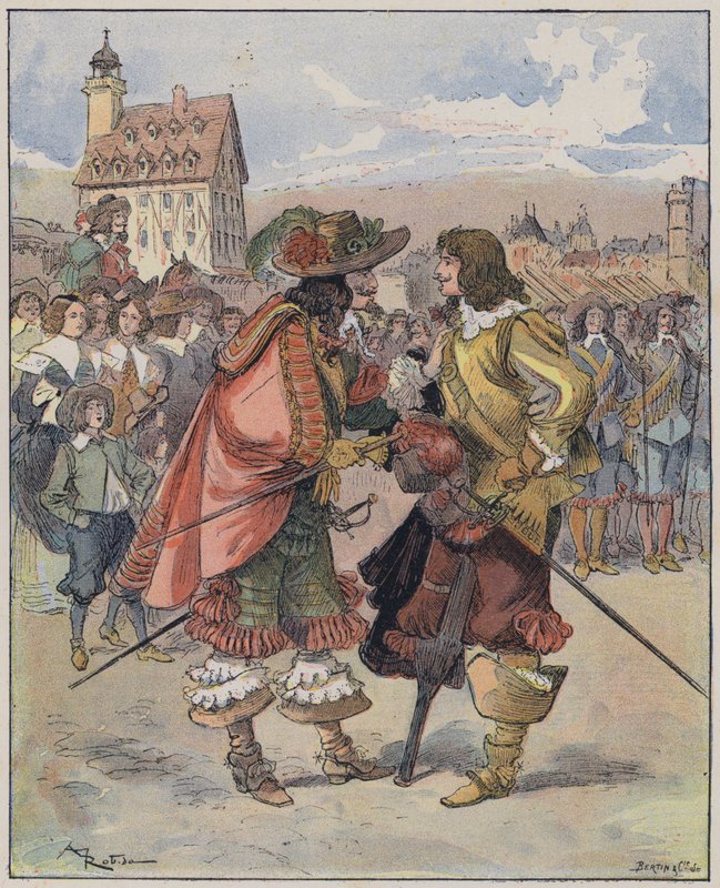 Ilustracja do Le Capitaine Bellormeau autorstwa i zilustrowana przez A Robidę (kolor lito) autorstwa Albert Robida