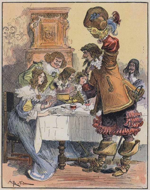 Ilustracja do Le Capitaine Bellormeau autorstwa i zilustrowana przez A Robidę (kolor lito) autorstwa Albert Robida