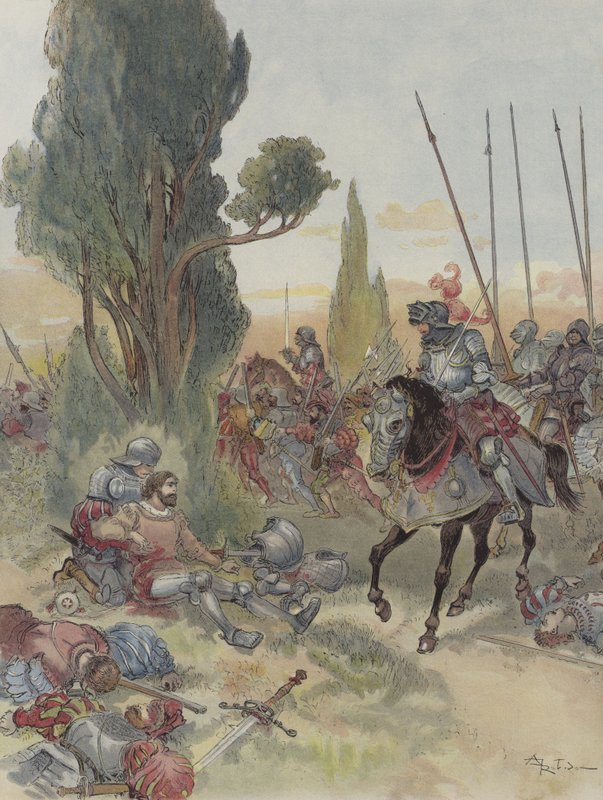 Śmierć Bayarda autorstwa Albert Robida