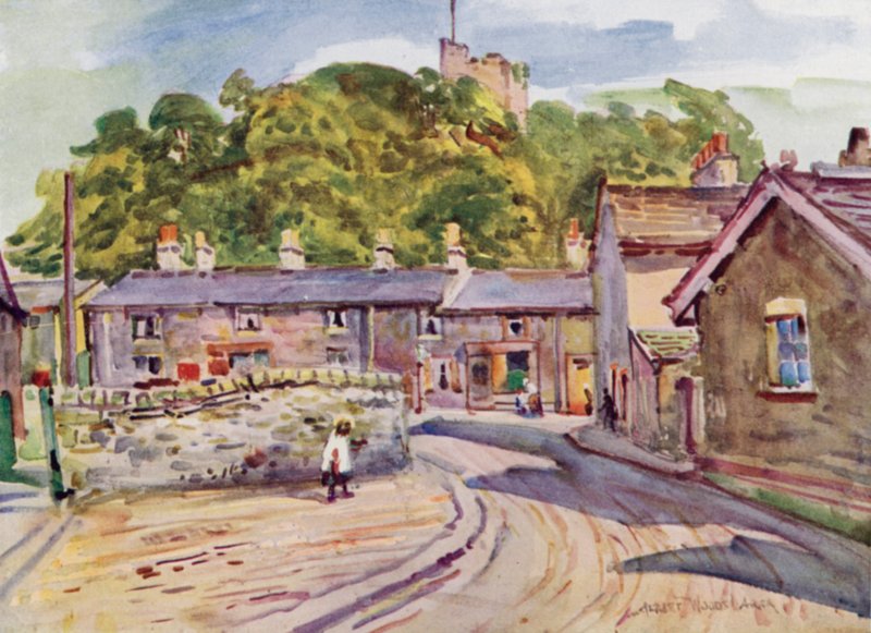Zamek Clitheroe (kolor lito) autorstwa Albert Woods