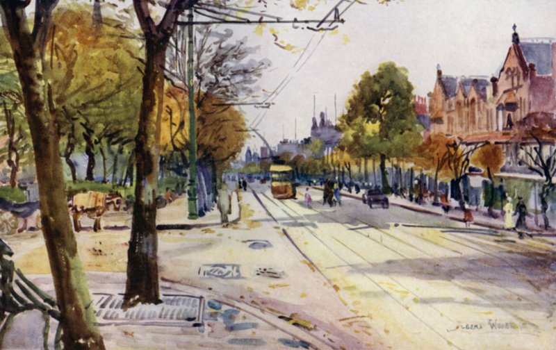 Lord Street, Southport (kolor lito) autorstwa Albert Woods