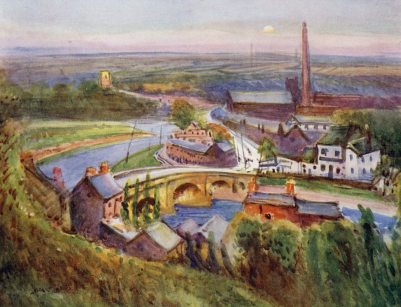 Walton-le-Dale (kolor lito) autorstwa Albert Woods