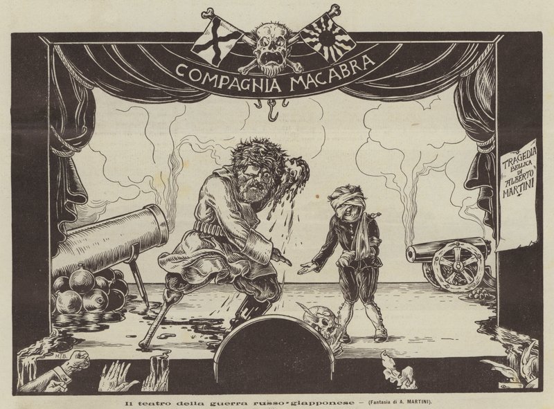 Teatr wojny rosyjsko-japońskiej (Litho) autorstwa Alberto Martini