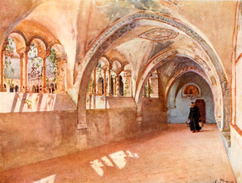 Klasztory w Santa Scholastica, Subiaco autorstwa Alberto Pisa