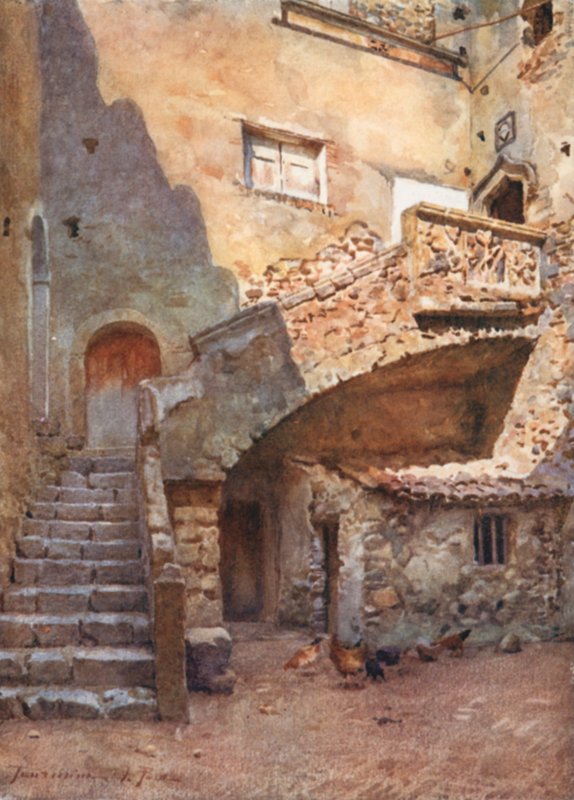 Dziedziniec Palazzo Corvaia, Taormina autorstwa Alberto Pisa