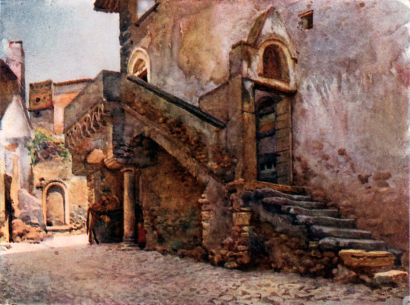 Dom średniowieczny w Tivoli autorstwa Alberto Pisa