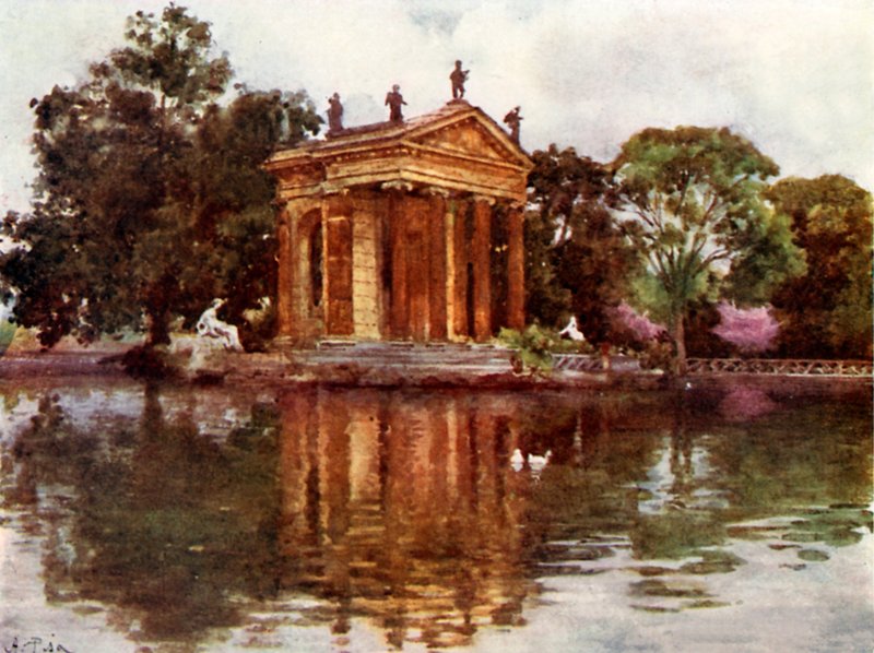 Woda ornamentalna, Villa Borghese autorstwa Alberto Pisa