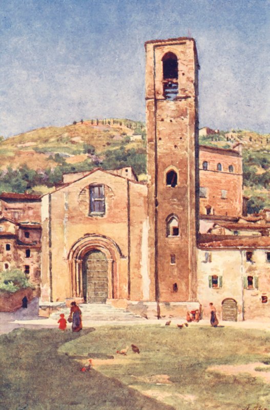 Święty Jan Chrzciciel, Gubbio (kolorowa litografia) autorstwa Alberto Pisa