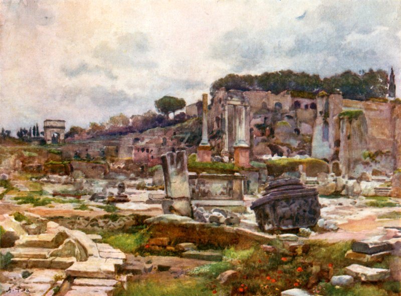 Forum z Łuku Septymiusza Sewera autorstwa Alberto Pisa