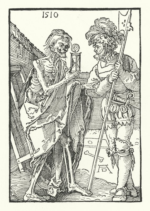 Śmierć i Żołnierz autorstwa Albrecht Dürer