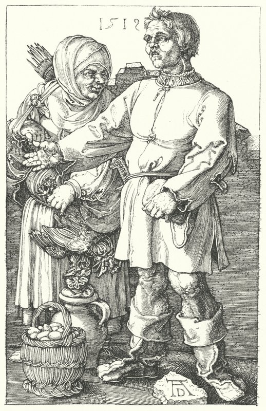 Rolnicy sprzedający swoje produkty autorstwa Albrecht (after) Durer or Duerer