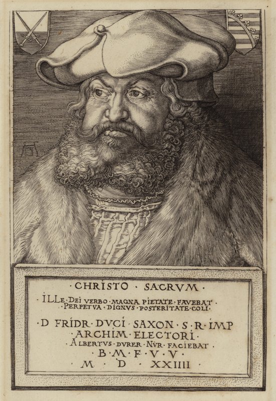 Fryderyk Mądry, Elektor Saksonii (grafika) autorstwa Albrecht (after) Durer or Duerer
