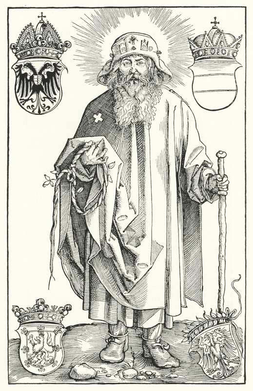 Św. Coloman (rycina) autorstwa Albrecht (after) Durer or Duerer