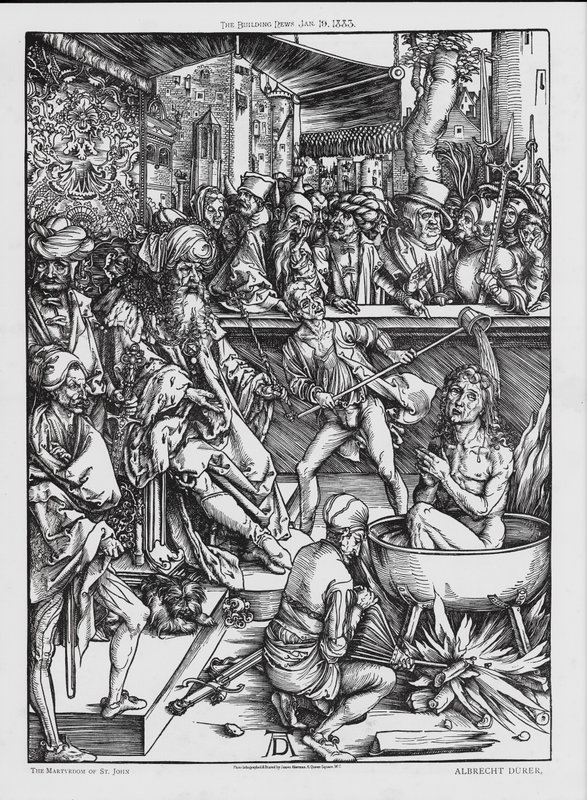 Męczeństwo świętego Jana (rycina) autorstwa Albrecht (after) Durer or Duerer