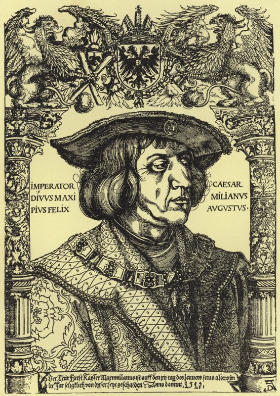 Portret cesarza Maksymiliana autorstwa Albrecht Dürer