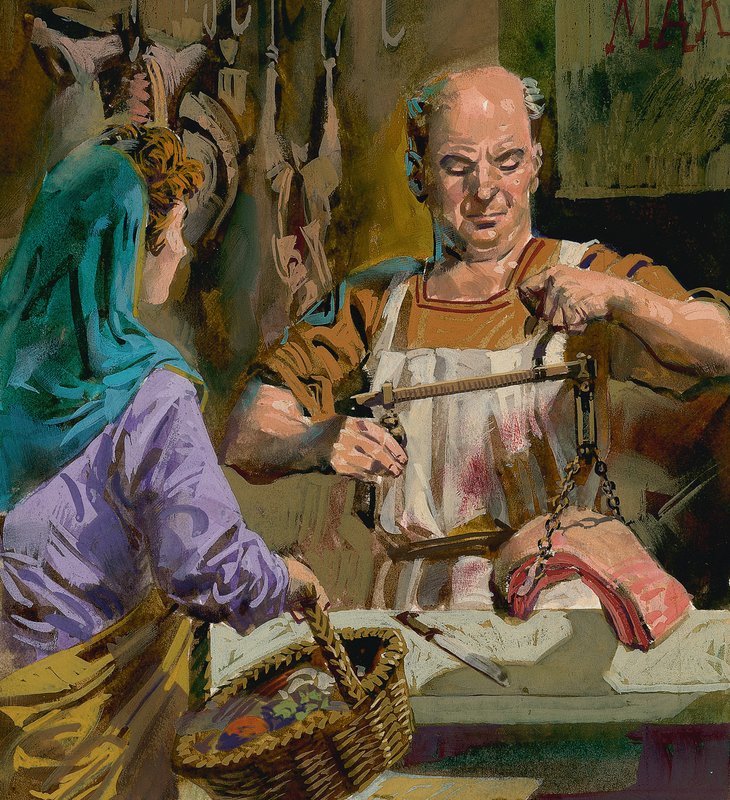 Brytyjski rzeźnik w czasach rzymskich autorstwa Alessandro Biffignandi