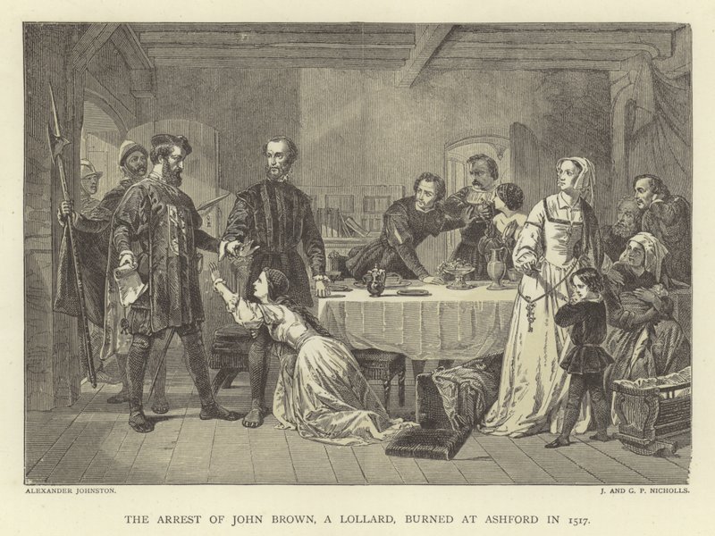 Aresztowanie Johna Browna, Lollarda, spłonęło w Ashford w 1517 roku autorstwa Alexander Johnston