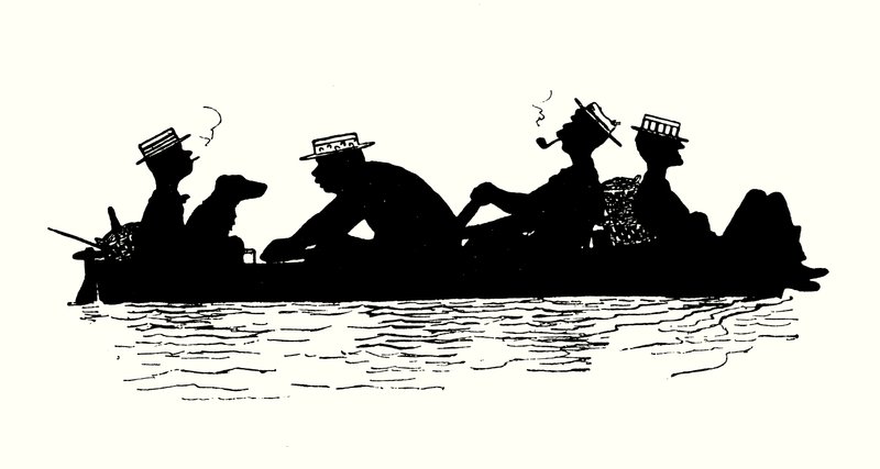 Ilustracja do We Trzech i Troddles (litografia) autorstwa Alexander Carruthers Gould