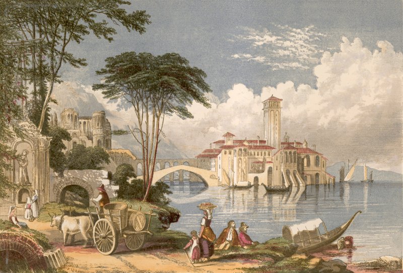 Ilustracja do Wordswortha po opuszczeniu Włoch autorstwa Alexander Francis Lydon