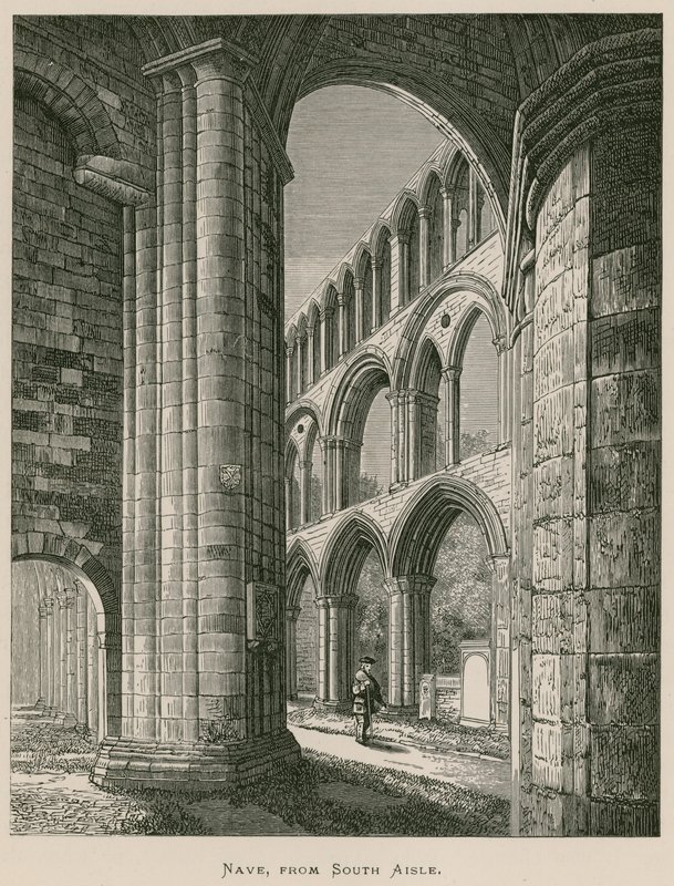 Opactwo Jedburgh, Nawa, od strony południowej autorstwa Alexander Francis Lydon