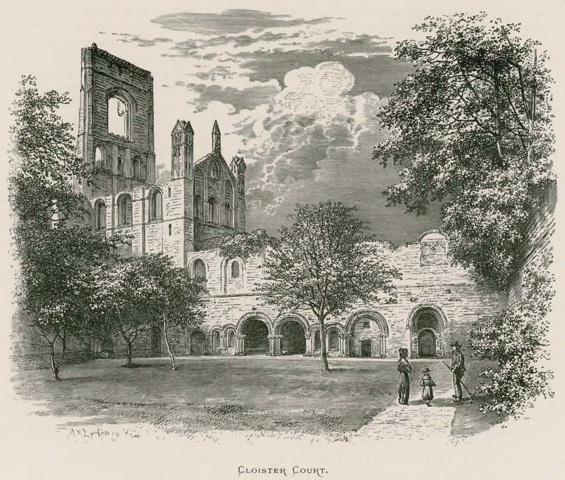 Opactwo Kirkstall, Cloister Court autorstwa Alexander Francis Lydon