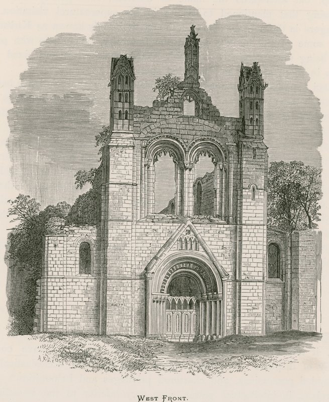 Opactwo Kirkstall, front zachodni autorstwa Alexander Francis Lydon