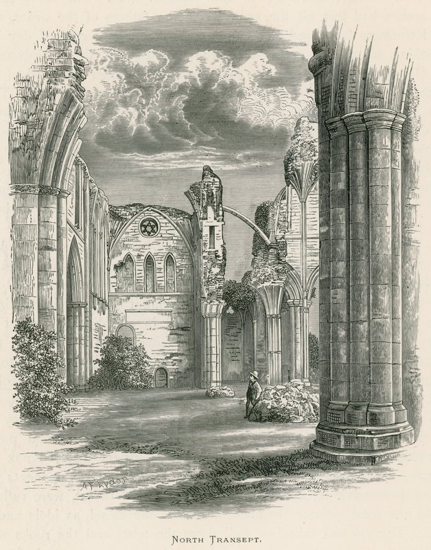 Opactwo Melrose, Północny Transept autorstwa Alexander Francis Lydon